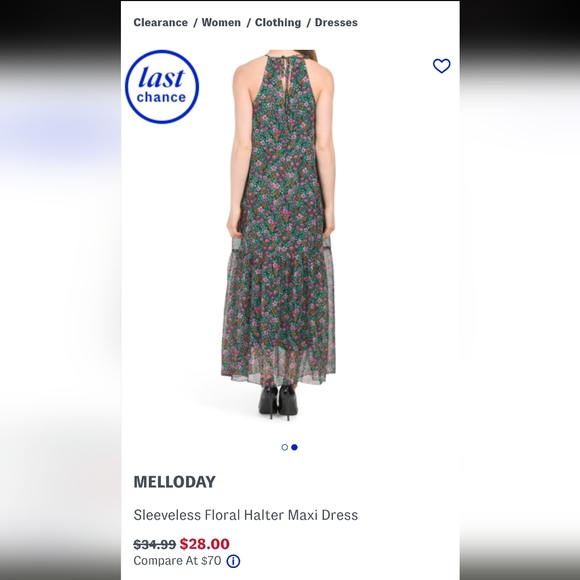 NWT Melloday Multi Color Floral Halter Maxi Women’s Dress, Size: Small - Picture 7 of 7